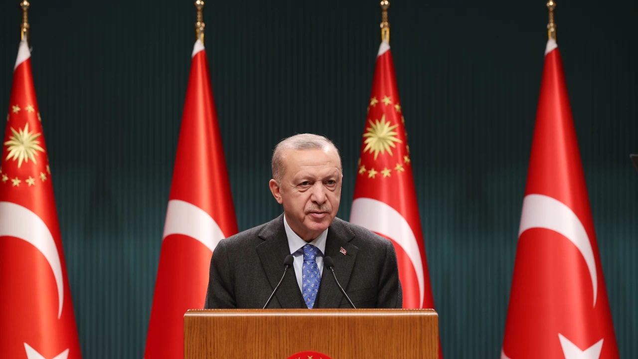 Турският президент Реджеп Ердоган който участва днес в церемония в