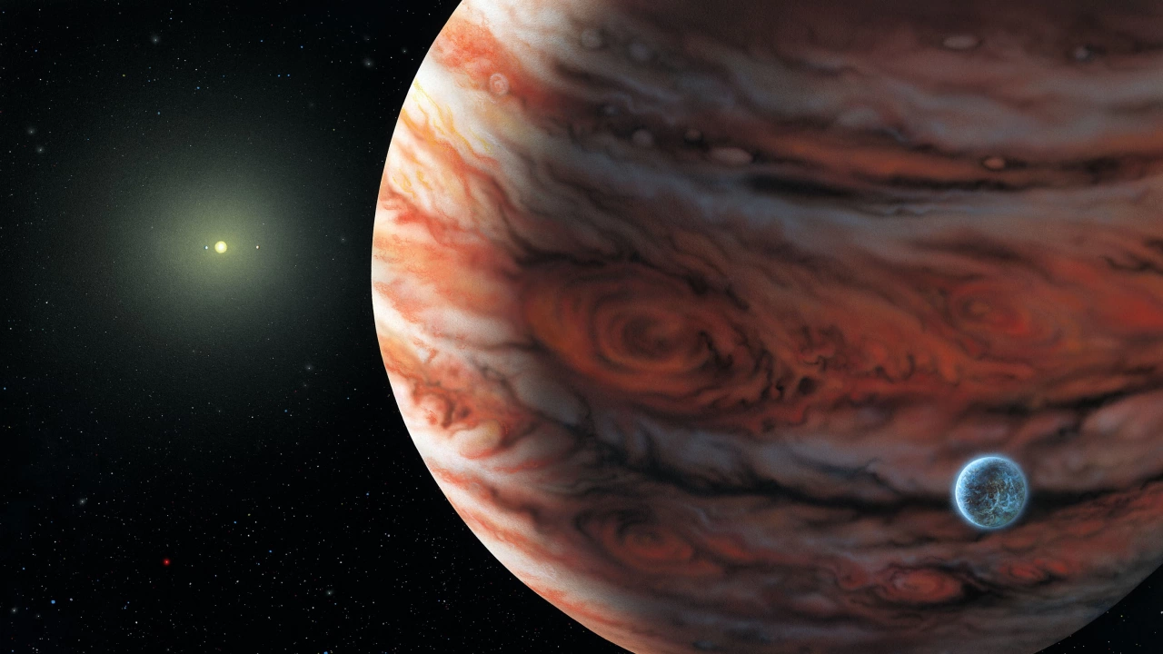 Юпитер неговата магнитна среда и луните му образуват една от