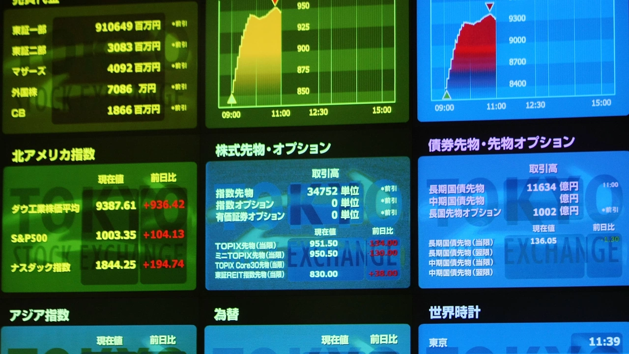 Токийската фондова борса затвори днешната първа за седмицата търговия с