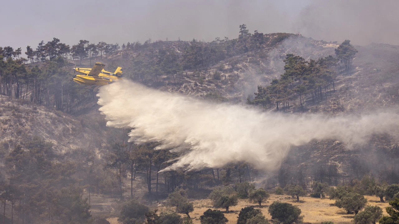 Значително подобрена е ситуацията с горските пожари в Гърция предаде