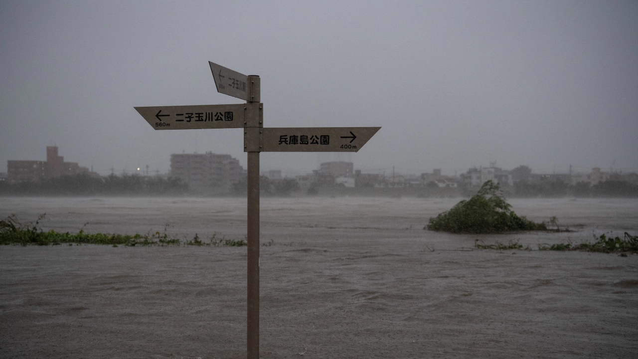 Тайфунът Лан връхлетя Япония предадоха световните агенции Заради стихията бяха отменени