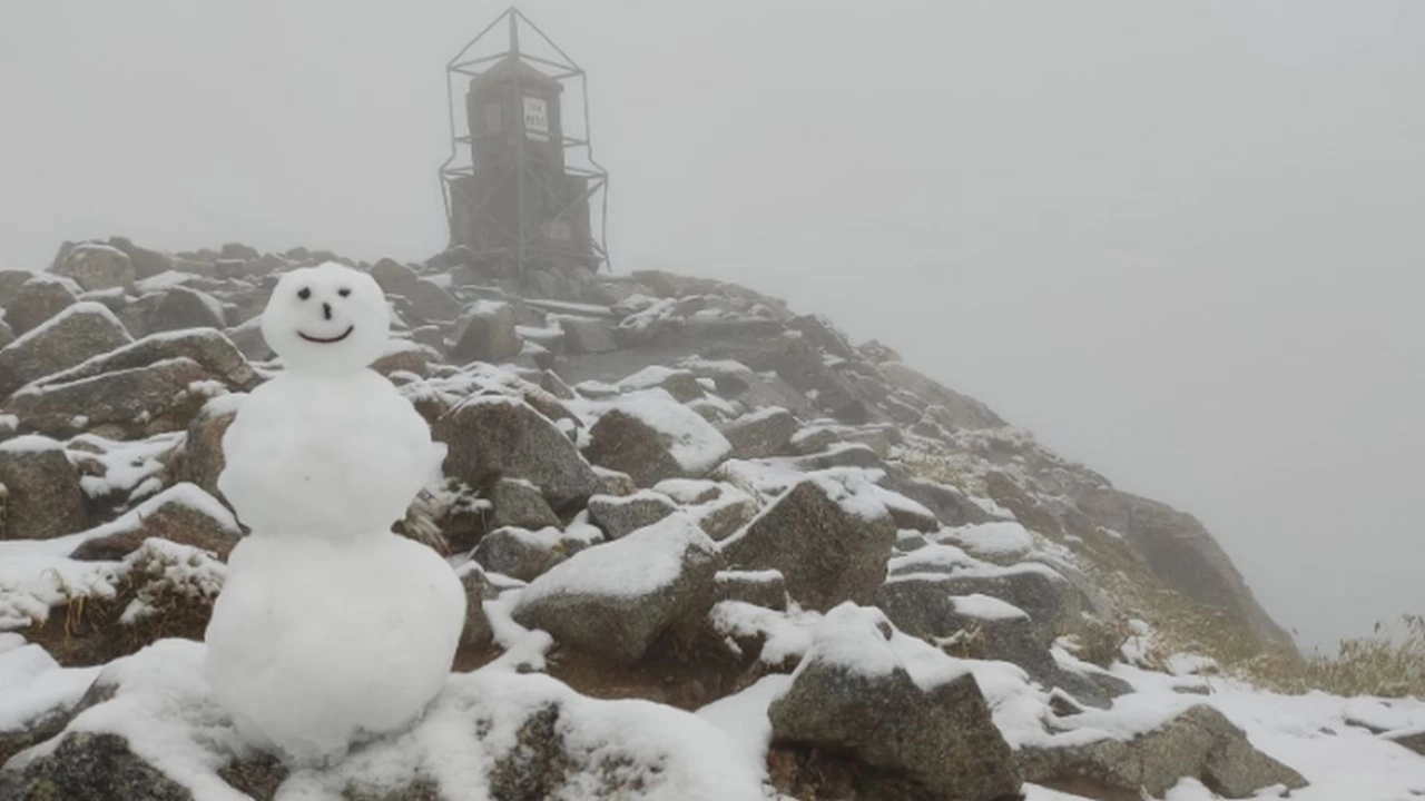 Снежен човек през септември Метеорологичната обстановка в страната обсипа със