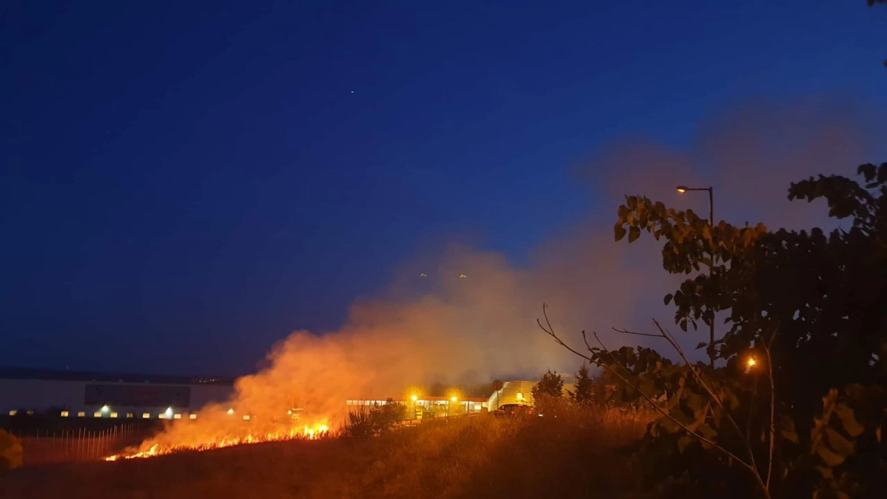 Пожар избухна в близост до военния полигон край Казанлък съобщи