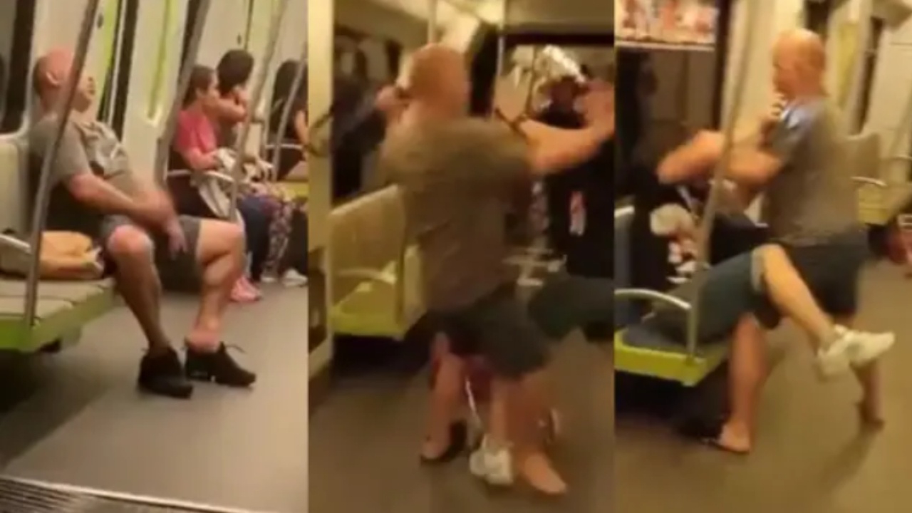 На повече от шокираща гледка попаднаха пътниците на метрото в