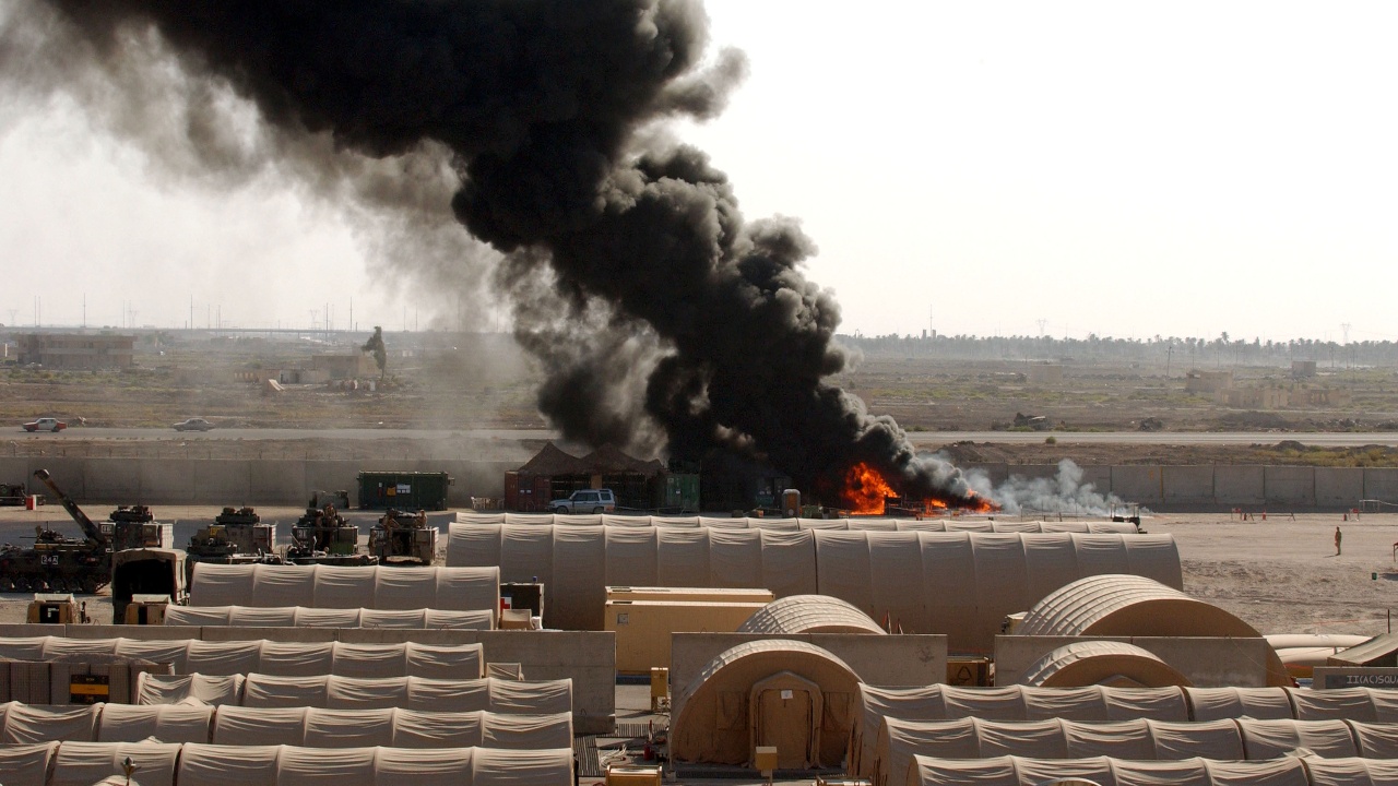 Военновъздушната база Айн ал Асад“ в Западен Ирак, в която