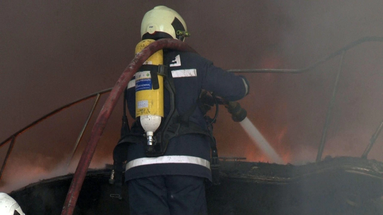 Пожарникари от Търговище са загасили пожар в птицеферма в село