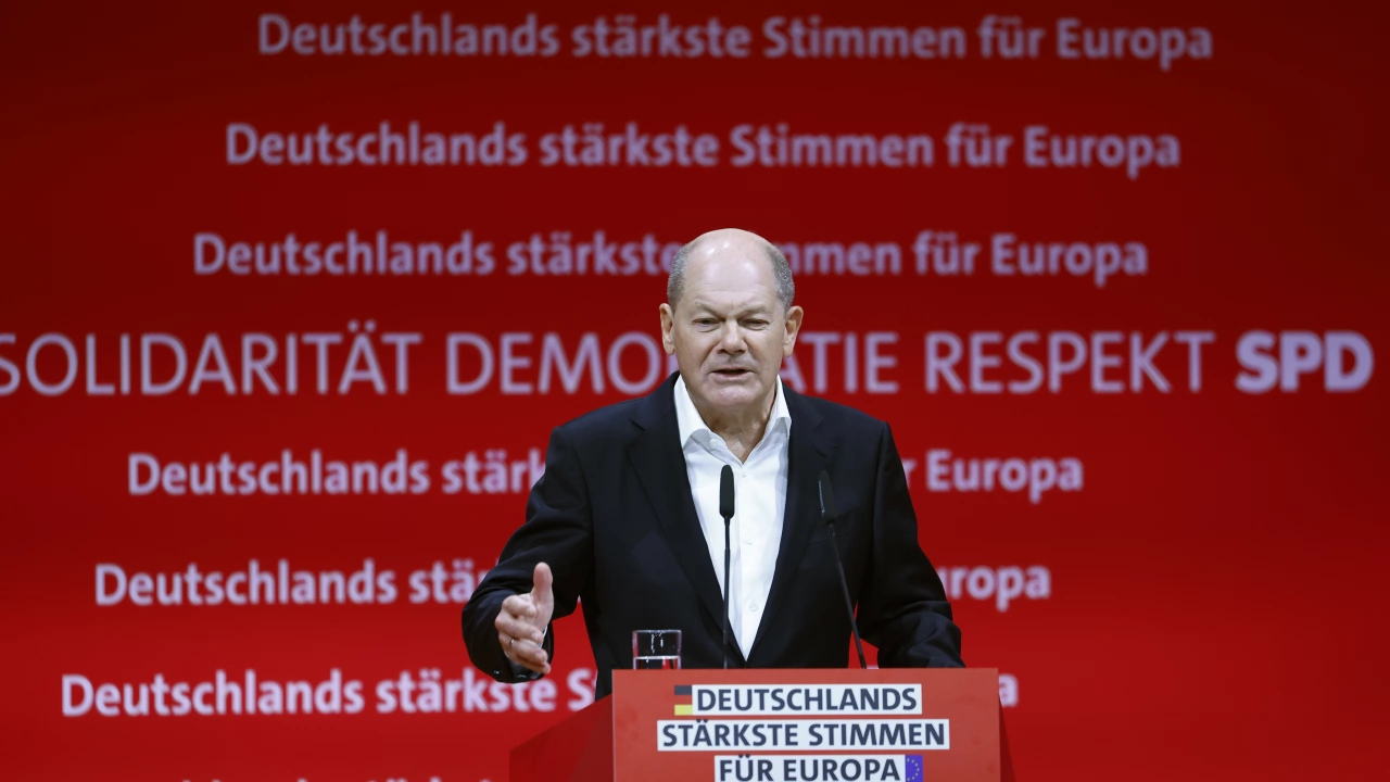 Германската социалдемократическа партия на канцлера Олаф ШолцОлаф Шолц е германски