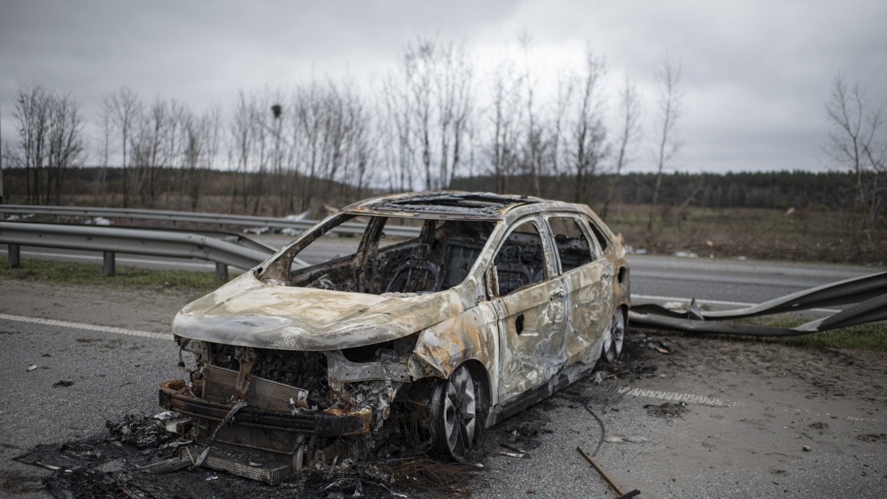 Бомбен атентат срещу автомобил на Украинската доброволческа армия (УДА) край