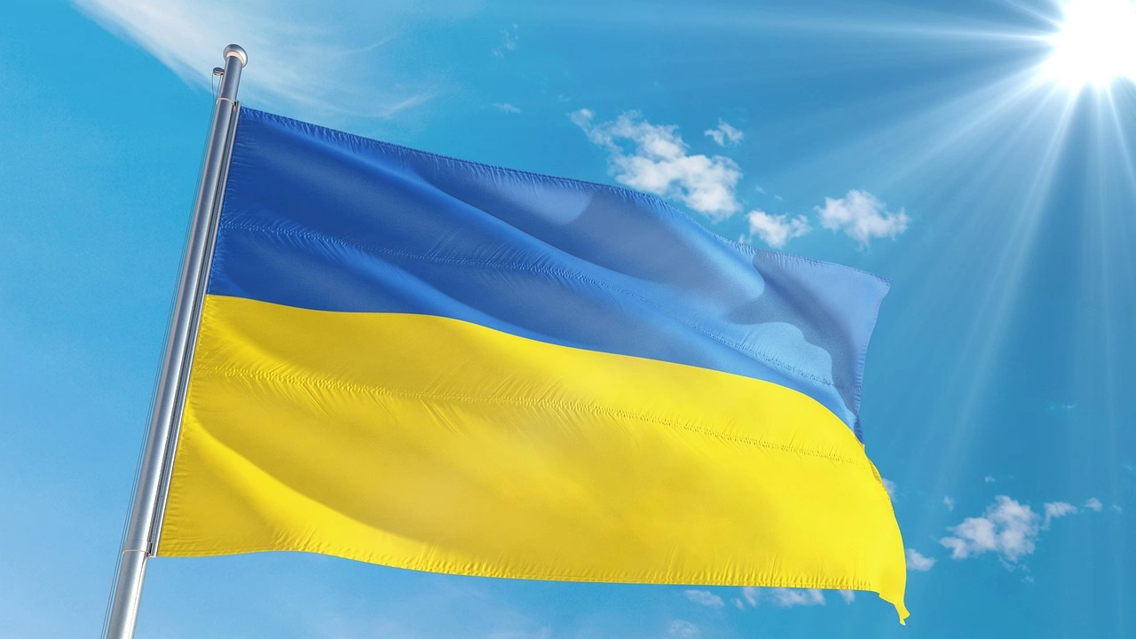 Знамето на Украйна беше издигнато пред Министерството на отбраната в