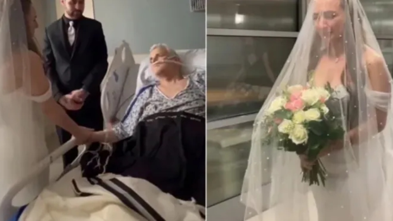Жена се омъжи в болница, за да може умиращият ѝ баща да я види като булка