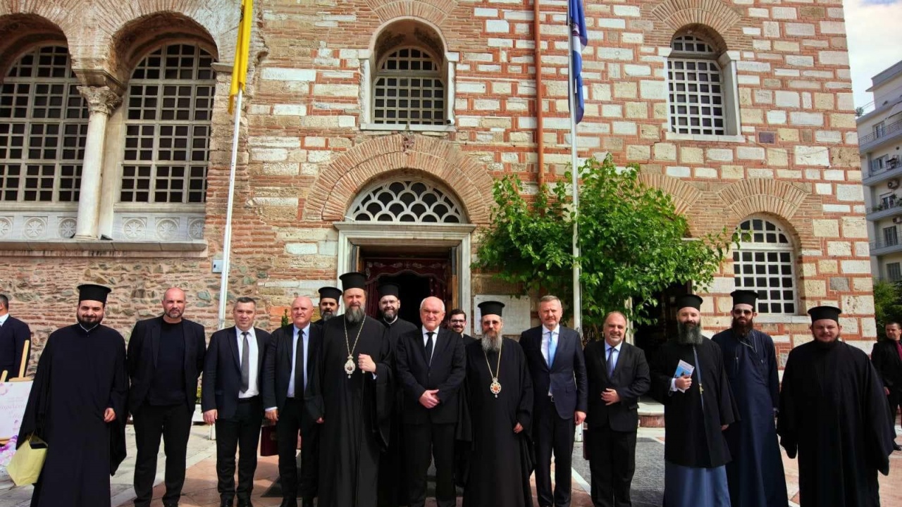 Главчев посети църквата "Св. Димитър" в Солун