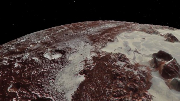 НАСА показа планините на Плутон отблизо